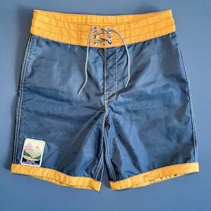 New Birdwell 311 Boardshorts 28 | Glacier National Park Limited Ed Navy Gold USA